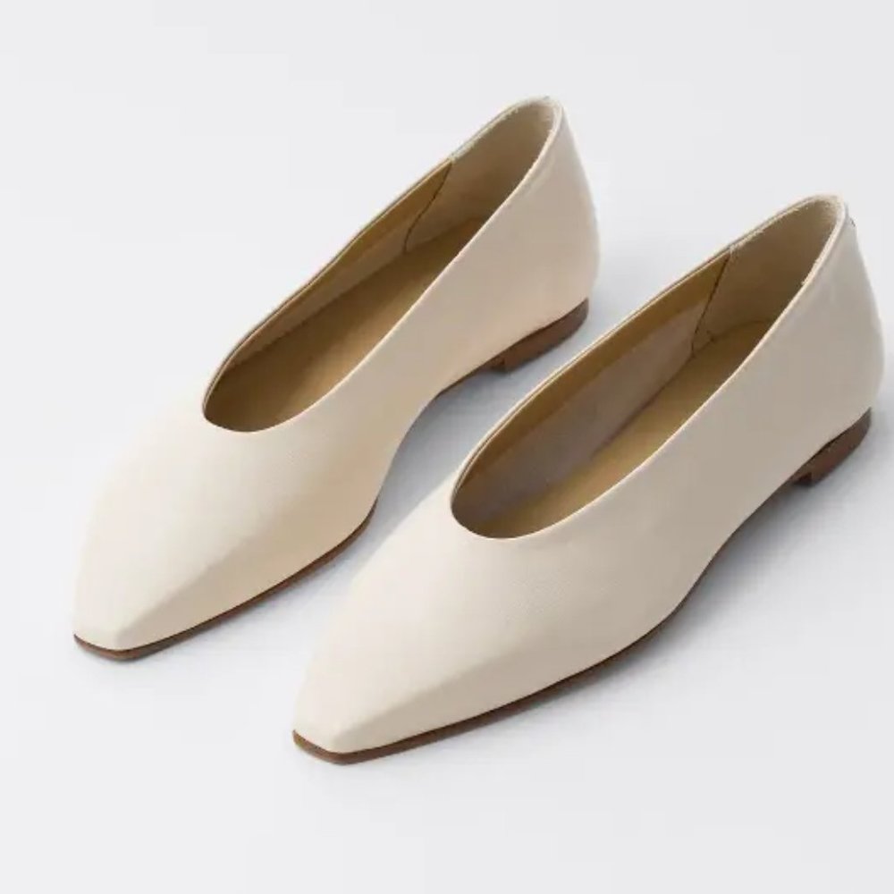 Aeyde Betty Ballerinas Size 38 Creamy